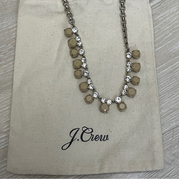 J. Crew Silver & Taupe Statement Necklace - Picture 4 of 7